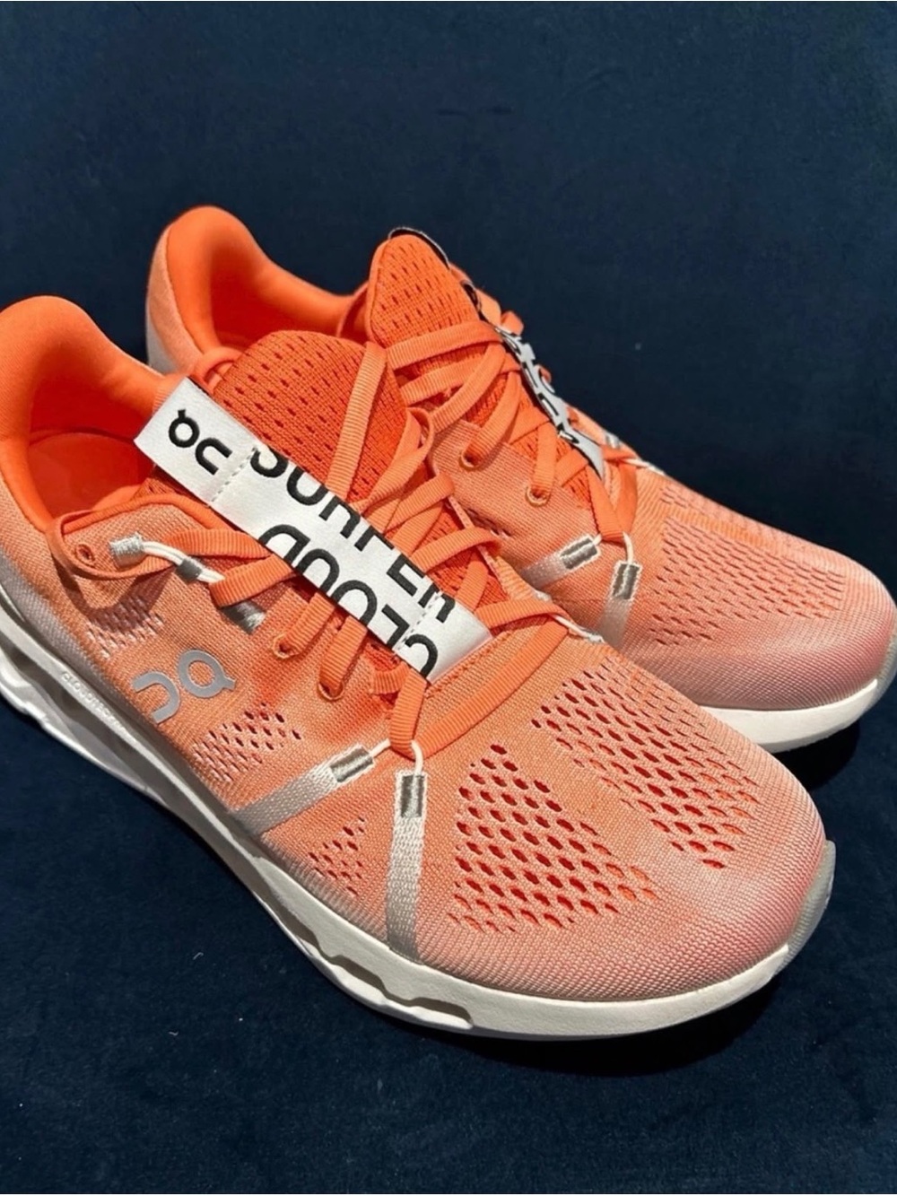 On Cloudsurfer Mens Flame Orange White Athletic Running Shoes Sneakers Size 11
